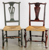 TWO NEW ENGLAND QUEEN ANNE CHA