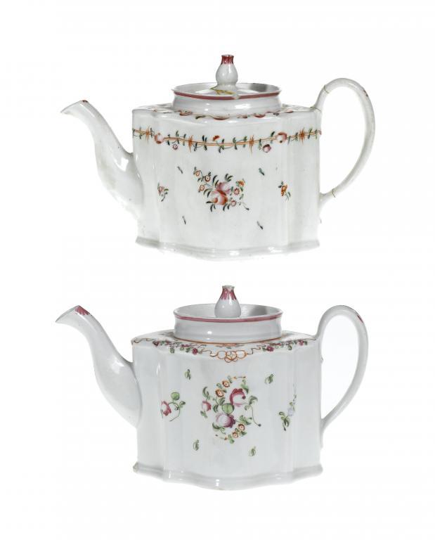 TWO NEW HALL TEAPOTS AND COVERS
