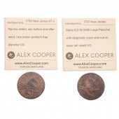 TWO NEW JERSEY COPPERS 1787 6-