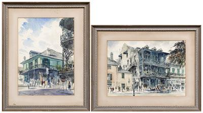 Two New Orleans watercolors: two