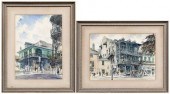 Two New Orleans watercolors: t