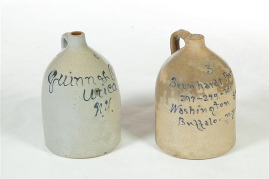 TWO NEW YORK STONEWARE JUGS. 