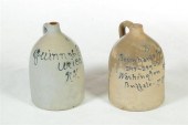 TWO NEW YORK STONEWARE JUGS.