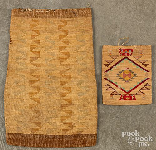 TWO NEZ PERCE INDIAN CORN HUSK