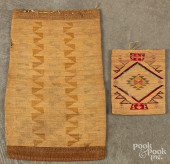 TWO NEZ PERCE INDIAN CORN HUSK