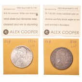 TWO NICE BUST HALVES FROM 1830