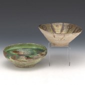 TWO NISHAPUR TANG POTTERY BOWL