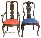 TWO NON-MATCHING CHAIRS: COUNC