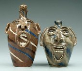 Two North Carolina face jugs: