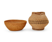 TWO NORTHWEST COAST BASKETS<br