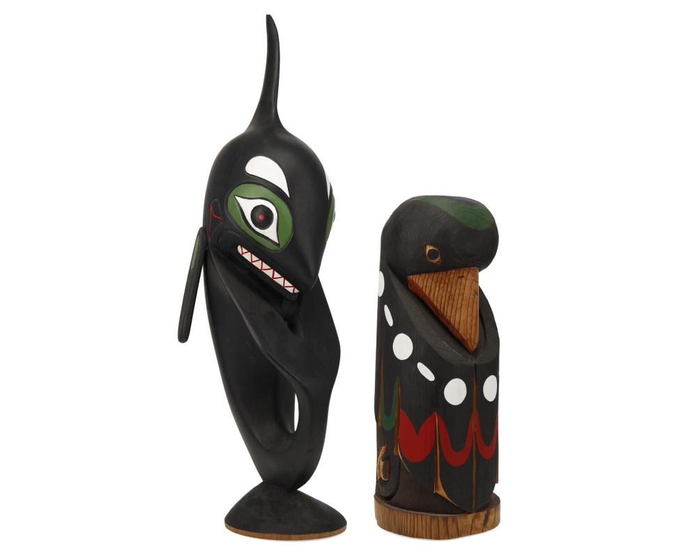 TWO NORTHWEST COAST POLYCHROME