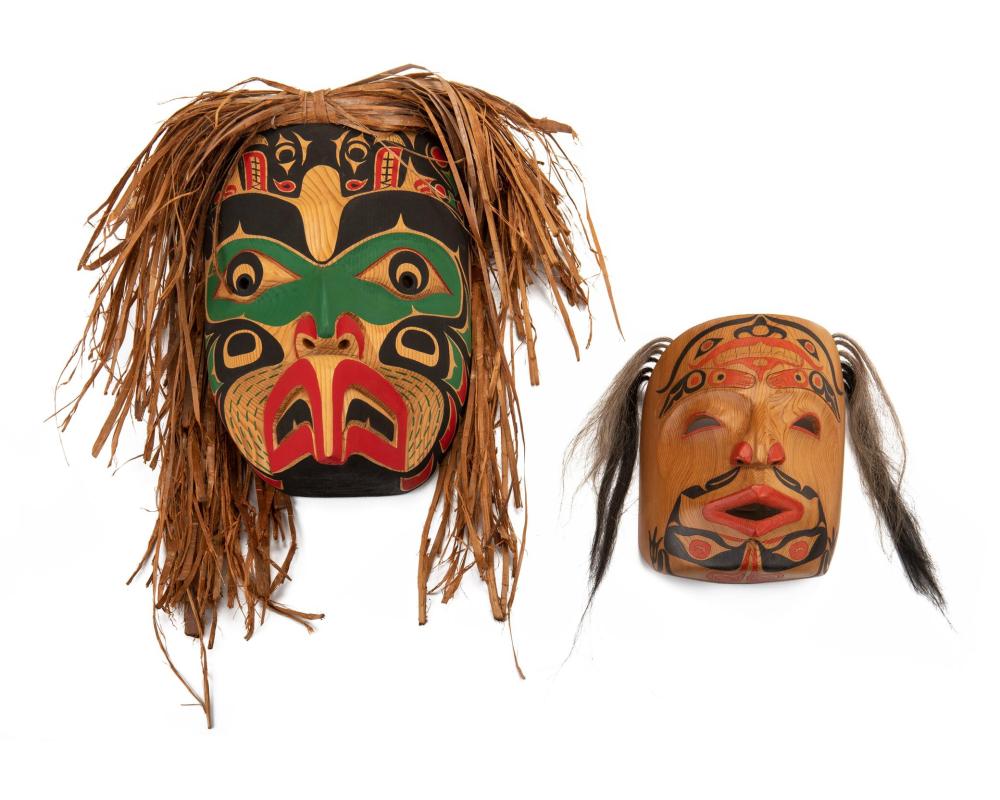 TWO NORTHWEST COAST POLYCHROME