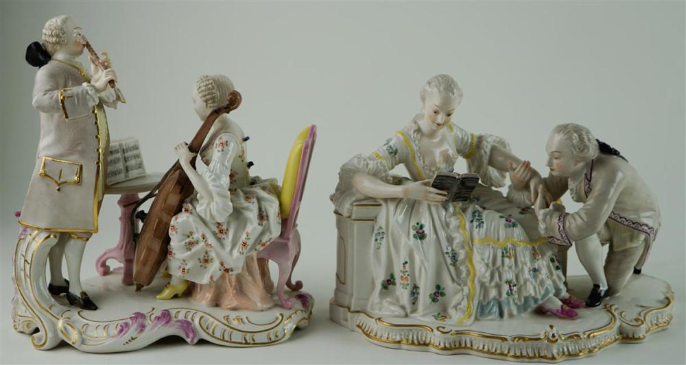TWO NYMPHENBURG PORCELAIN COURT