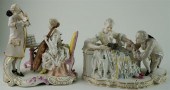 TWO NYMPHENBURG PORCELAIN COUR