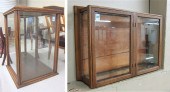 TWO OAK AND GLASS COUNTER-TOP