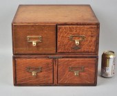 TWO OAK CARD FILE CABINETSone
