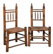 TWO OAK CARVER TYPE SIDE CHAIR