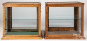 TWO OAK COUNTERTOP SHOWCASES,