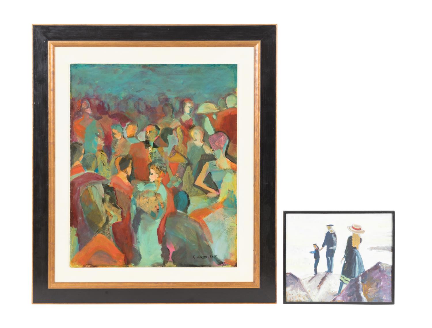 TWO O/B WITH FIGURES, MORETZ