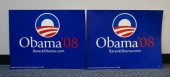 TWO OBAMA '08 COLOR POSTERS, F