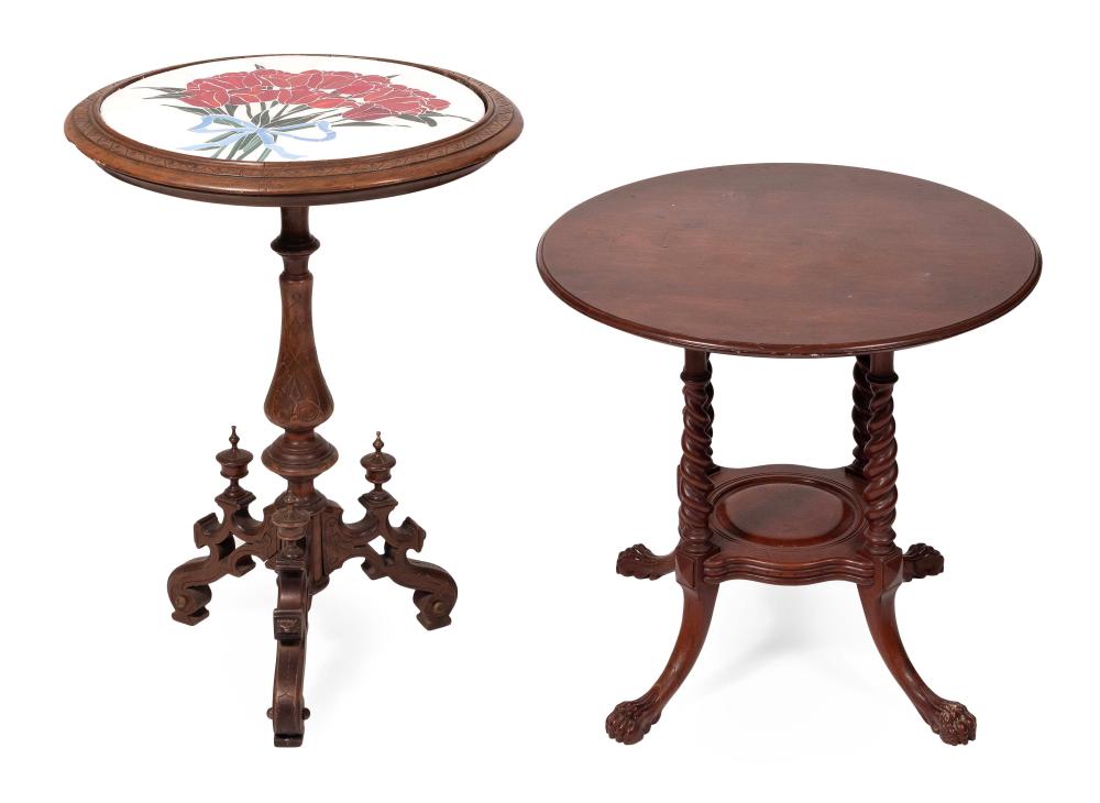 TWO OCCASIONAL TABLES LATE