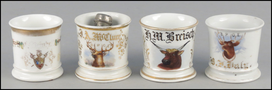 TWO OCCUPATIONAL SHAVING MUGS