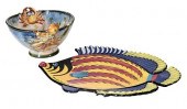 TWO OCEAN THEMED CERAMIC TABLE