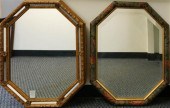 TWO OCTAGONAL FRAME MIRRORS, 3