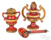 TWO ODDFELLOWS URNS AND A GAVE