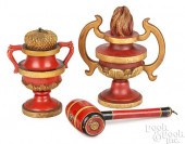 TWO ODDFELLOWS URNS AND A GAVE