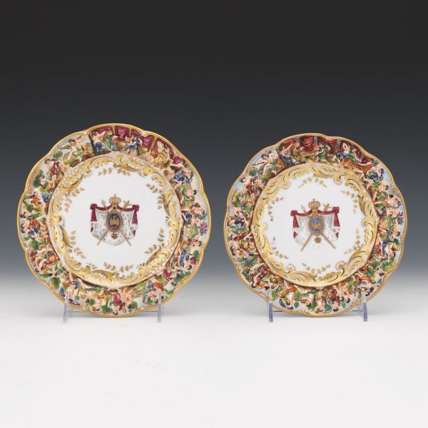 TWO OF CAPODIMONTE PORCELAIN