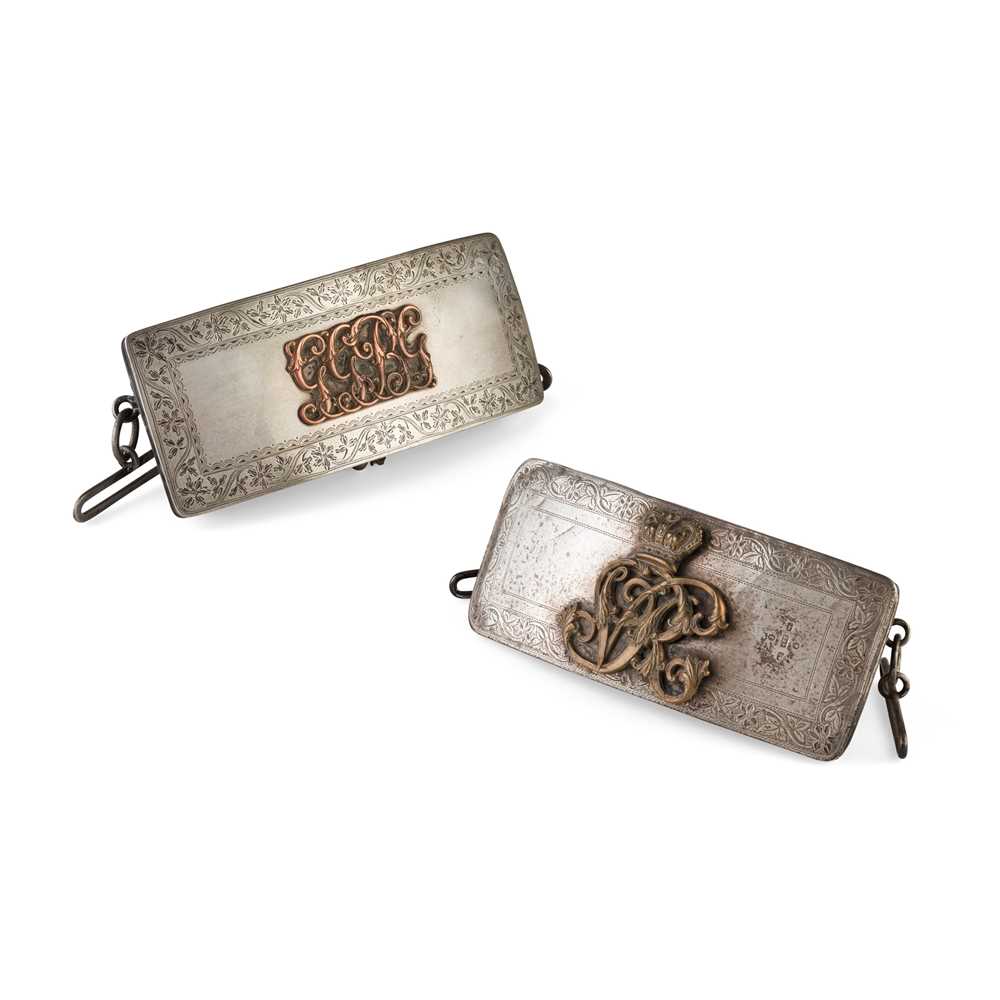 TWO OFFICER'S SHOULDER BELT POUCHES