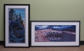 TWO OFFSET COLOR PRINTS, ONE A