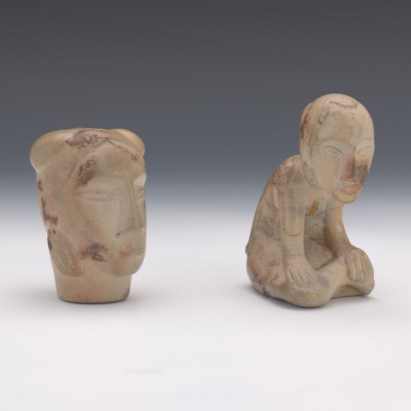 TWO OHIO NATIVE AMERICAN FIGURAL