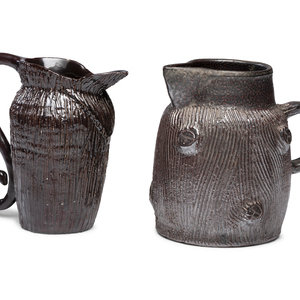 Two Ohio Sewer Tile Pitchers Late
