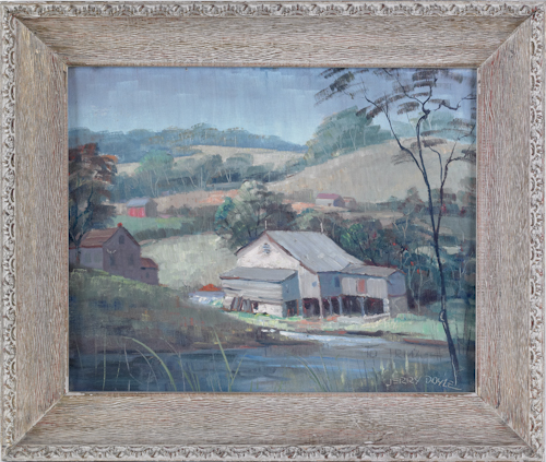 Two oil on board landscapes by