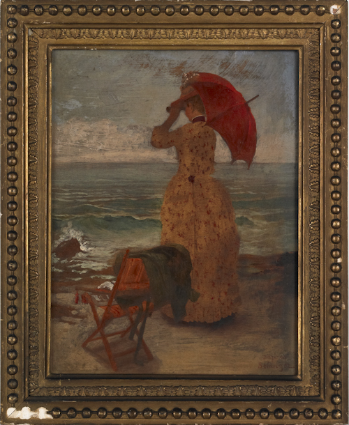 Two oil on board paintings one of a