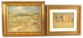 TWO OIL ON PANEL LANDSCAPES, T