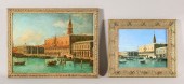 TWO OIL ON PANELS OF VENETIAN