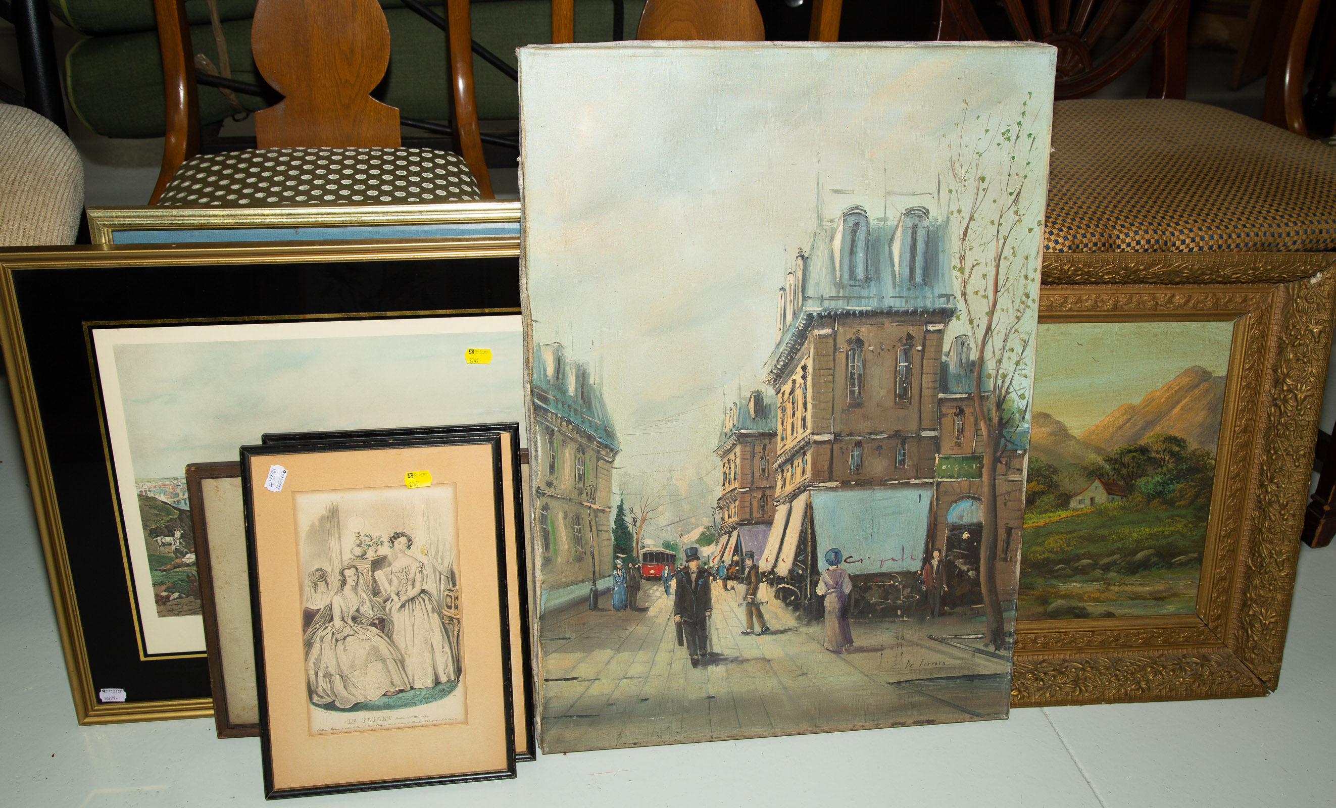 TWO OIL PAINTINGS 1 framed, both