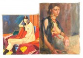 TWO OIL PORTRAITS, INCLUDING P