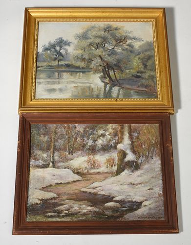 TWO OILS BY WM. BRUCKNER & WM.