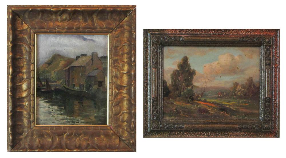 TWO OILS ON BOARD: A HARBOR SCENE
