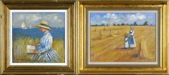 Two oils on board by Susan