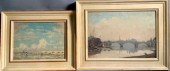 Two oils on board paintings by