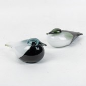 TWO OIVA TOIKKA GLASS BIRDS Tw