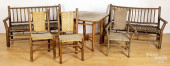 TWO OLD HICKORY SETTEES<br>Two
