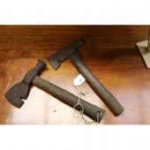Two old rustic hatchets or axe