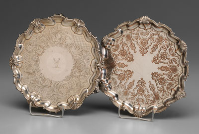 Two Old Sheffield Plate Trays