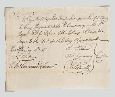 Two Oliver Ellsworth signed orders: